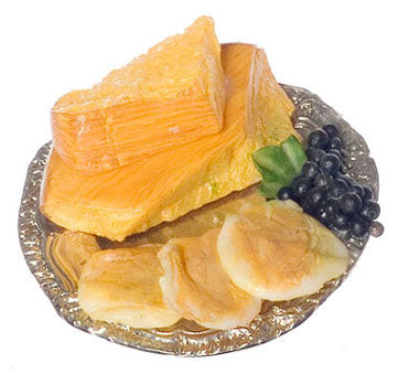 Cheese and Flat Bread on Plate