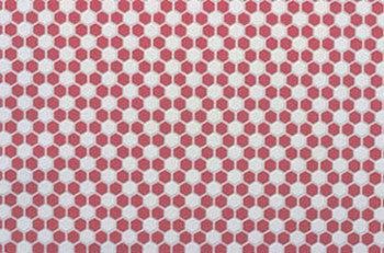 Hexagon Tile Sheet, Red & White