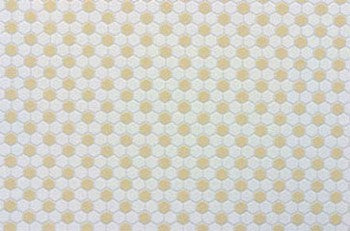 Hexagon Tile Sheet, White & Beige