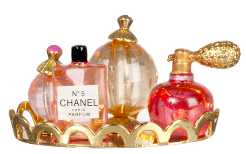 French Perfume Tray, Gold