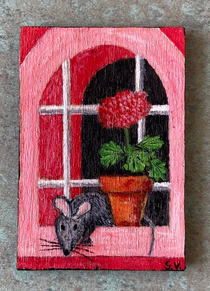 Mouse and Flowerpot Still Life, Sally Vaughn