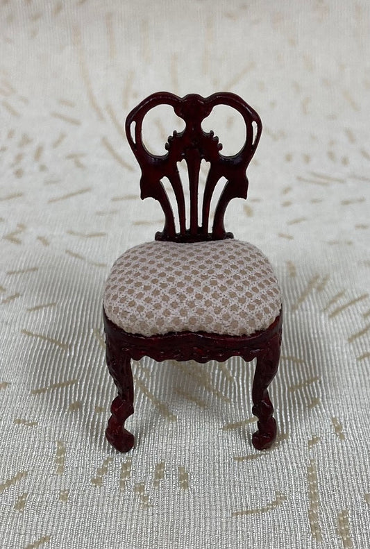 1/2" Scale Bespaq Fancy Side Chair, Mahogany