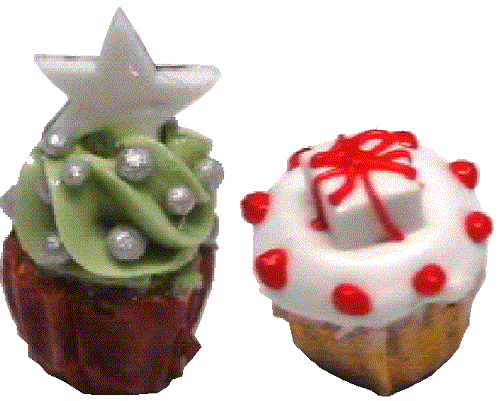 Christmas Cupcakes, Gift & Star