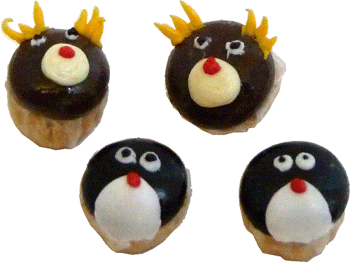 Christmas Cupcakes, 4pc