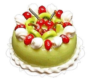 Lime Cake with Berry, Kiwi