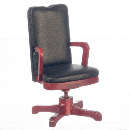 Swivel Desk Chair with Faux Leather Fabric