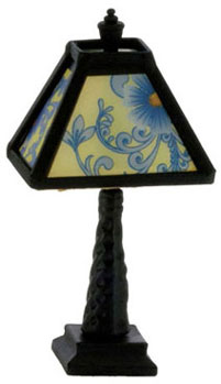 Ornate Tiffany Lamp, Dark Bronze