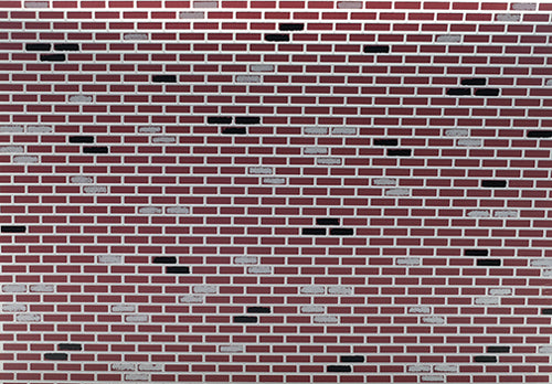 Used Brick, Red on White Plastic Sheet, Discontinued