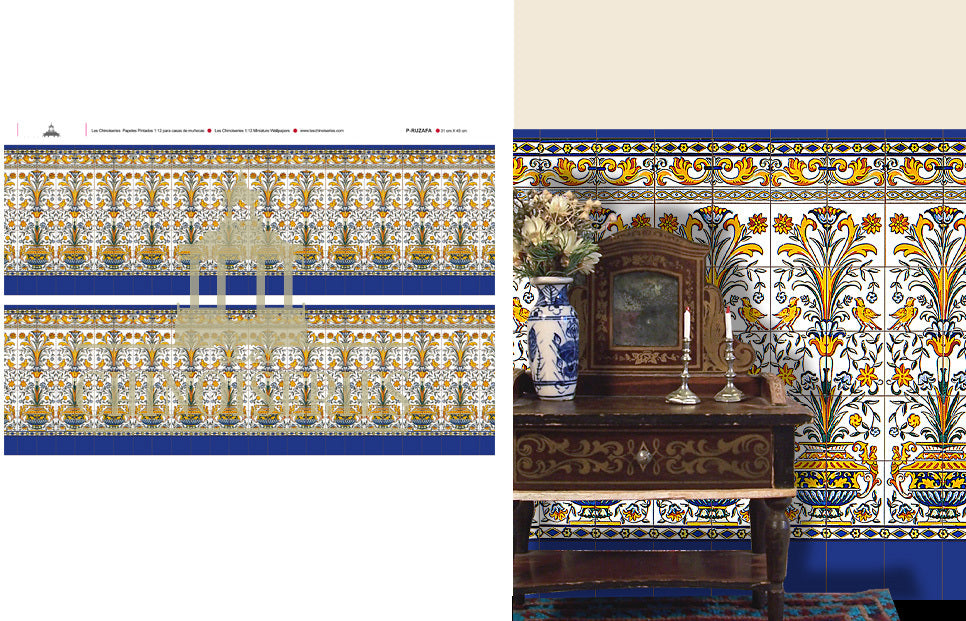 Ruzafa 695 Wainscot Wallpaper