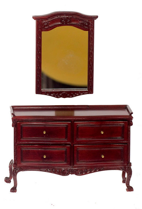 Chateau Lorraine Dresser with Mirror, Mahogany
