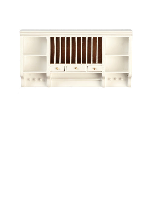 Upper Plate Rack Cabinet, White