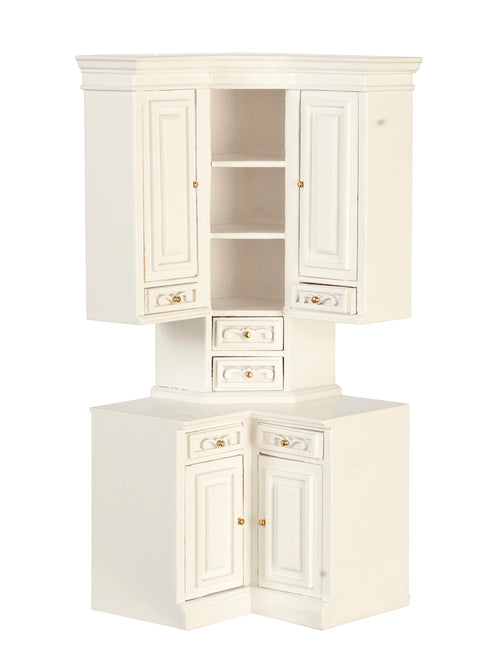 Kitchen Corner Cabinet, White