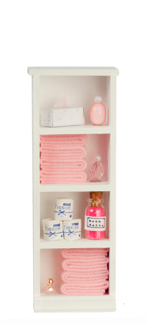 Bath Cabinet, Narrow, Pink