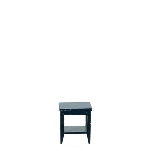 Square End Table, Black