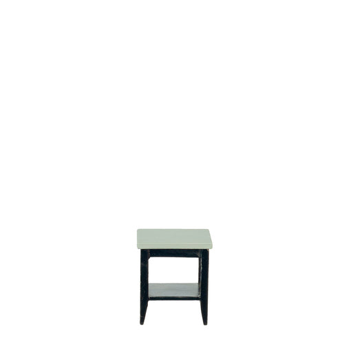 Square End Table, Black & Gray