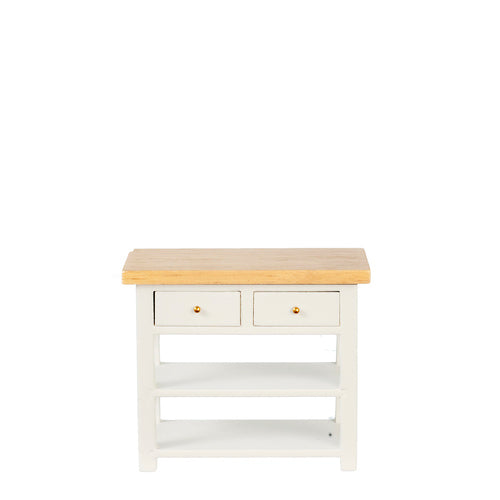 Small Kitchen Table, White & Oak