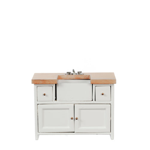 Kitchen Sink, Small, White & Oak