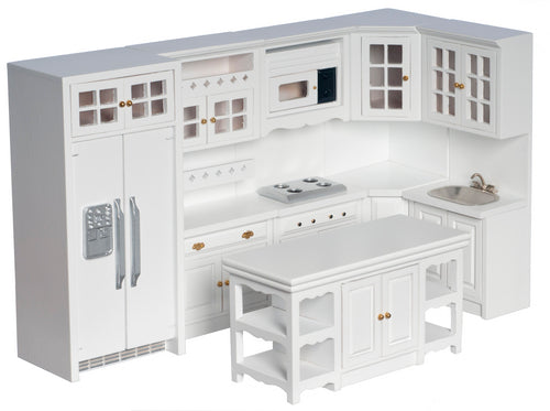 Kitchen Set, White, 8pc