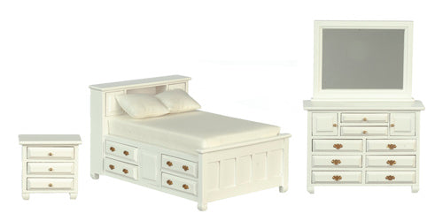 Double Bedroom Set, 3pc, White