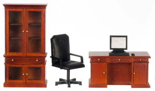 Desk Set, Walnut, 4pc