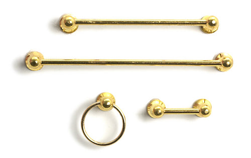 Brass Towel Rack, 4pc