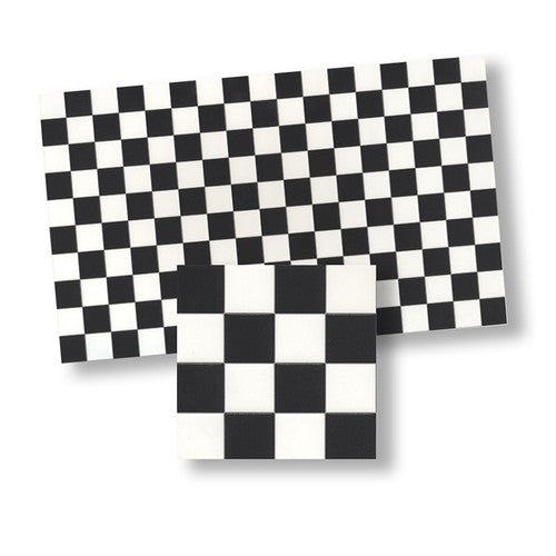 1/2" Scale Black & White Tile