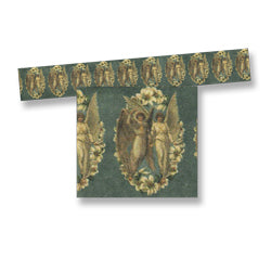 Wallpaper Border, Green with Angels