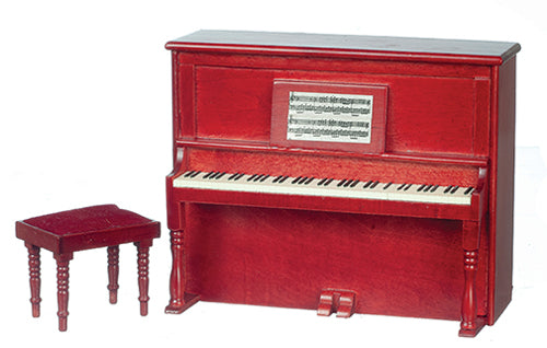 Piano with Bench, Mahogany