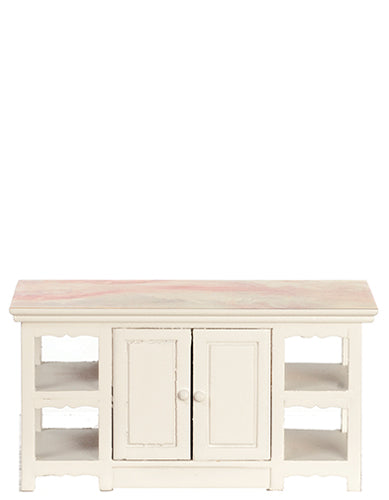 Center Kitchen Island, White, Marble
