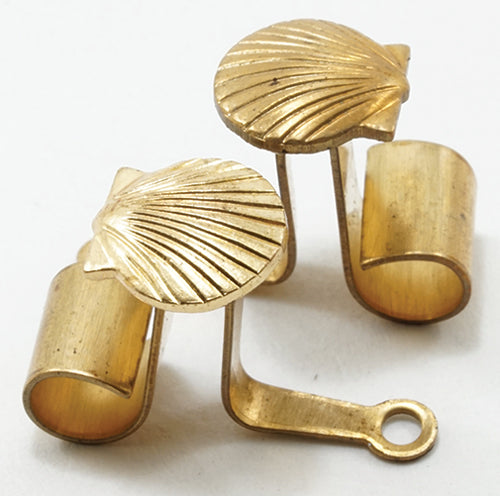 Drapery Rod Brackets, Gold, Pair