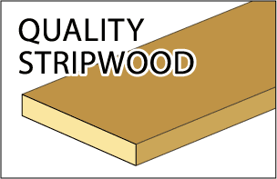 Basswood Stripwood, 1/32" X 1/2" X 24"