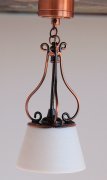 Modern Overhead Copper Finish Light, LED