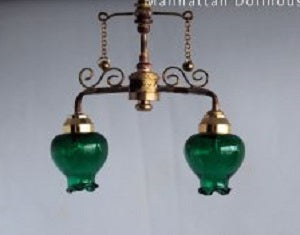 Delancey Street Cafe Ceiling Light, Green, LED