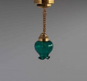 Brooklyn Heights Ceiling Lamp, Green, LED