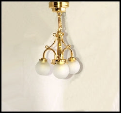 Columbia Heights Chandelier, Frosted Ball Shade, LED