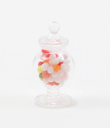 Fluted Glass Apothecary Candy Jar