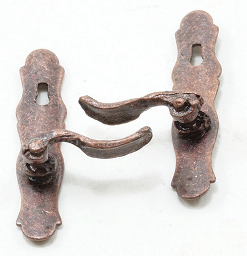 Copper Bronze French Door Handle Set