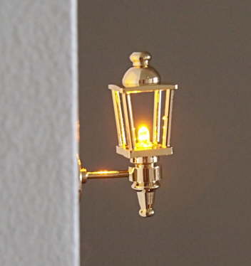 Brass Coach Lamp, LED