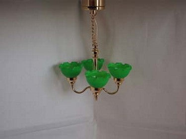 Hanging Lamp with Green Shades, LED