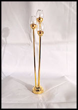 Triple Floor Lamp, Clear Oval Shade, LED