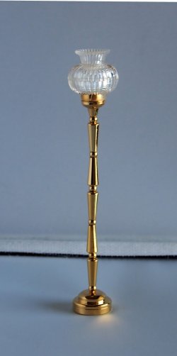 Brass Floor Lamp, Tapered Base, LED