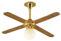 Ceiling Fan, Single White Globe Light
