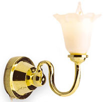 Serpentine Single Wall Sconce White Tulip Shade