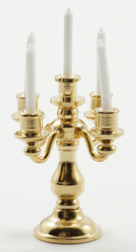 5 Arm Candelabra, Brass