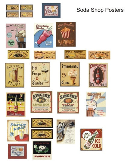 Soda Shop Poster Sheet