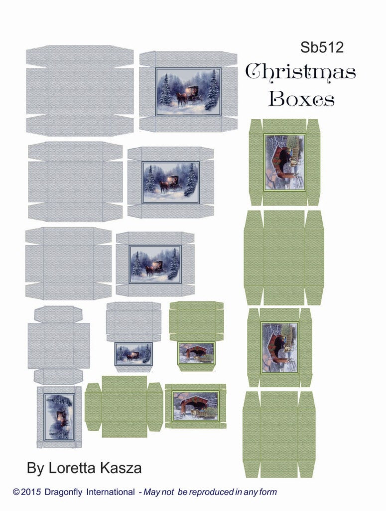 Christmas Box Kit, Blue, Green