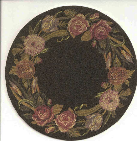 Rug, Round Floral Design, #524