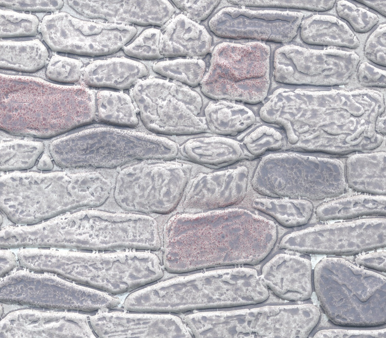 Plastic Textured Fieldstone, Smokey Gray