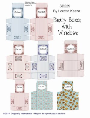 Pastry Boxes Sheet with Windows - Main Image