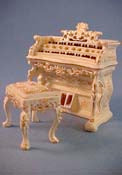 1/2" Scale Bespaq Dauphine Bombay Organ & Stool Handpainted